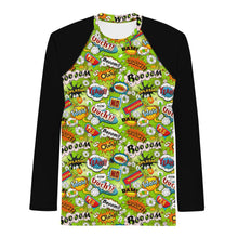 Load image into Gallery viewer, Comic Green Men&#39;s Rash Guard