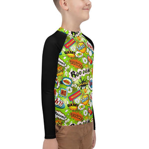 Comic Green Boys Youth Rash Guard | FREE SHIPPING FOR USA 🇺🇸