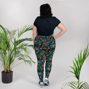 Tropical Bloom Plus Size Leggings