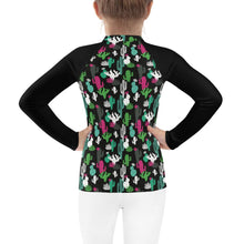 Load image into Gallery viewer, Midnight Cactus Kid Rash Guard