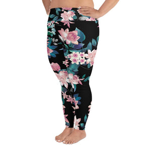 Light Pink Bloom P2 Plus Size Leggings