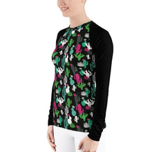 Load image into Gallery viewer, Midnight Cactus Women&#39;s Rash Guard | FREE SHIPPING FOR USA 🇺🇸