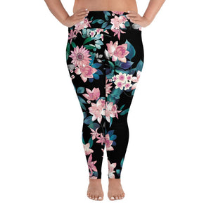 Light Pink Bloom P2 Plus Size Leggings