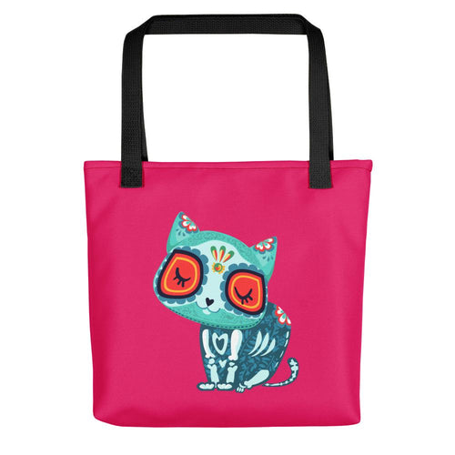 Sugar Skull Kitty Tote Bag | FREE SHIPPING FOR USA 🇺🇸